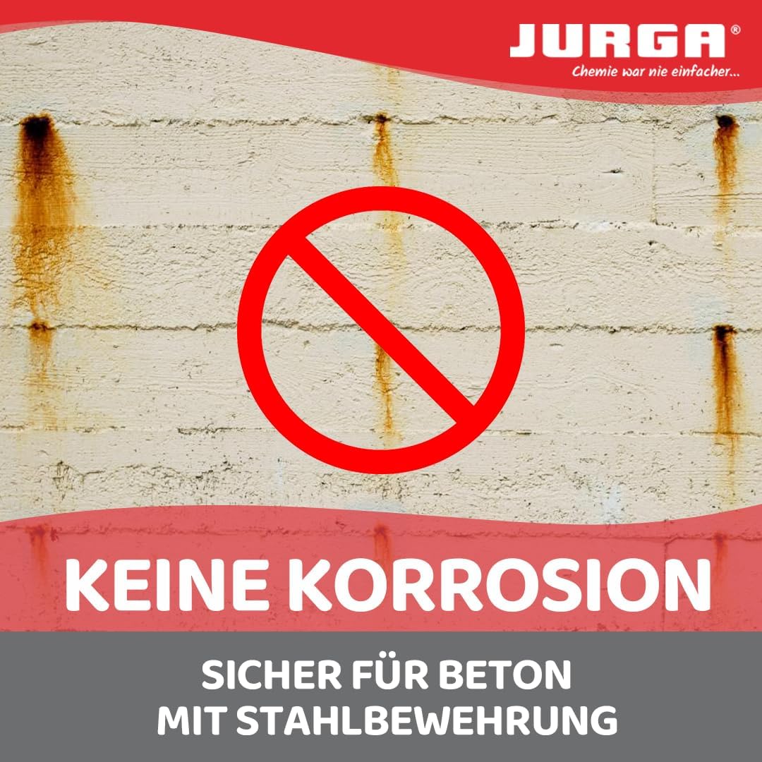 JURGA Beton Plastifizierer 10L (≈2000kg Zement) Betonzusatzmittel, Widerstandsfähig gegen Frost & Tausalz, Keine Stahlkorrosion