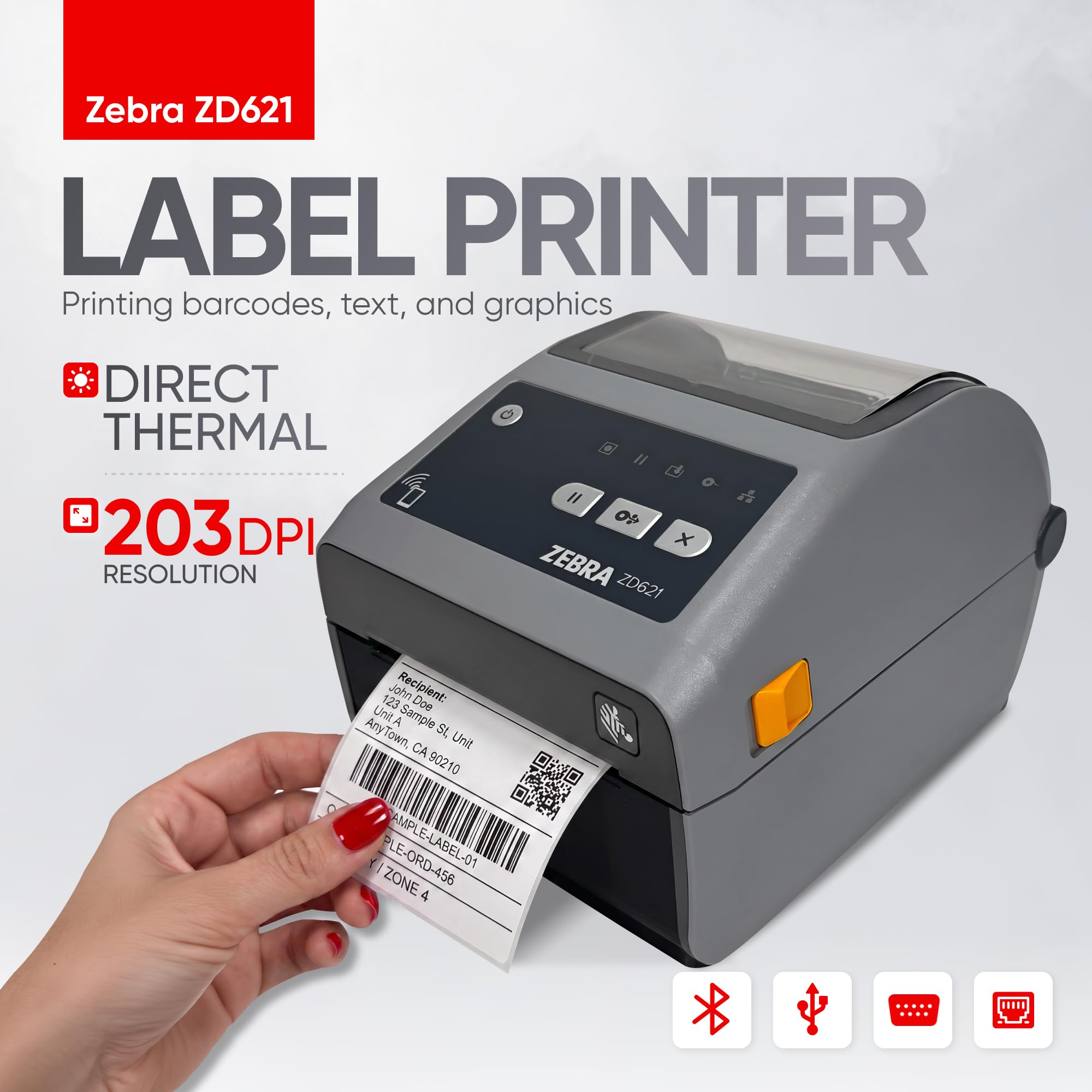Amazon.co.jp: Zebra ZD621 サーマルシッピングラベルプリンター | 4x6
