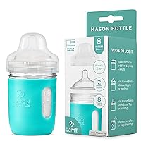 Vista 1 de Mason Bottle Kit de bricolaje de biberones de vidrio de 8 onzas: convierte tus tarros Mason desde casa, no tóxico, libre de BPA y BPS, 100%