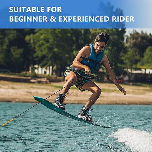 Miniatura 6 de MUMUBOAT Dyneema - Cuerda de wakeboard de 75 pies, cuerda de wakeboard no elástica y mango de esquí acuático para deportes acuáticos, 4 secciones