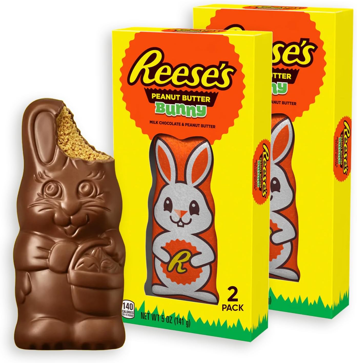 Reeces Chocolate Easter Bunny 2 Pack 5oz Milk Chocolate