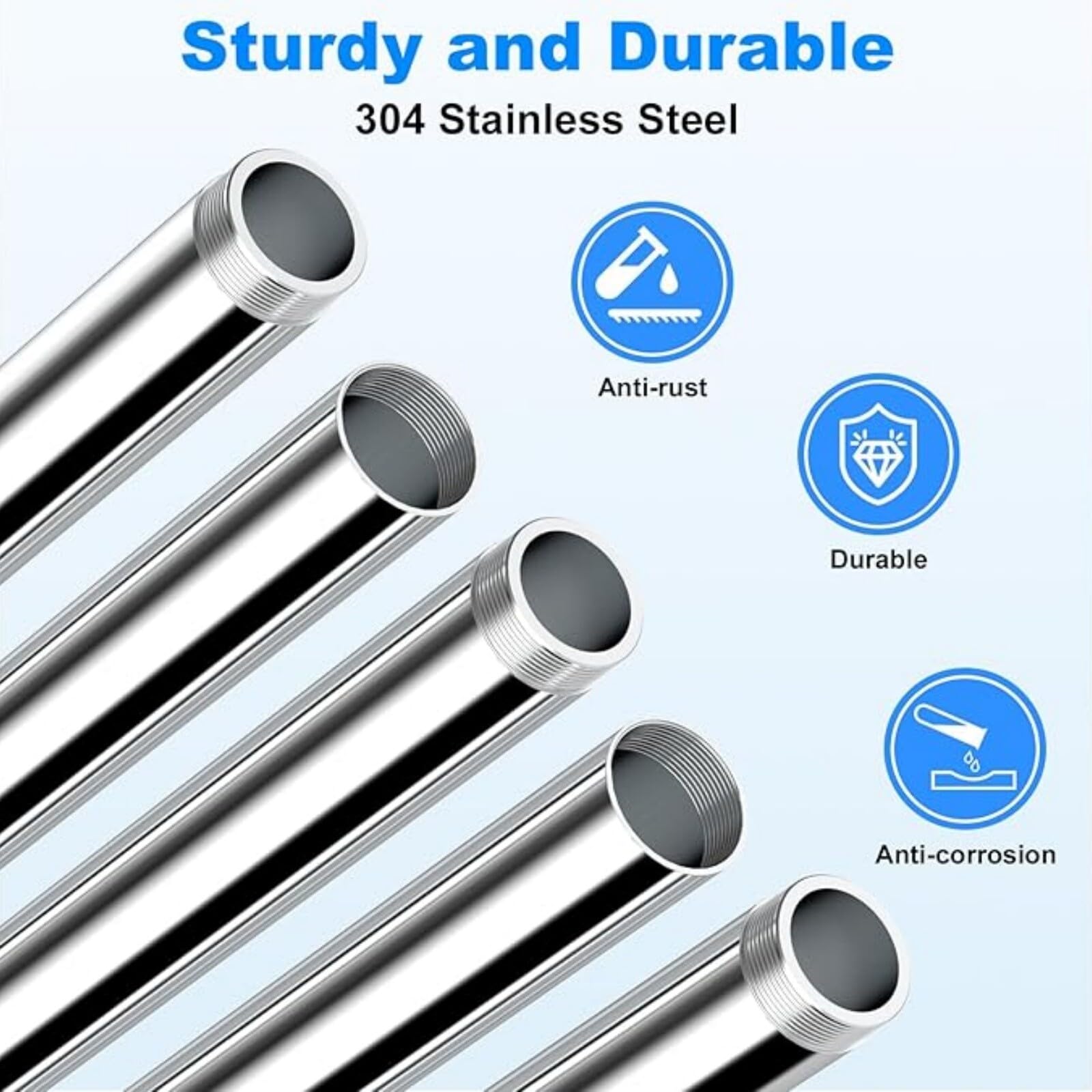 Starlink Gen 3 Ground Mount Kit – Adjustable Stainless Steel Pole System with Ground Anchor & Adapter, Outdoor Satellite Mount for Lawn, RV & Remote Installations