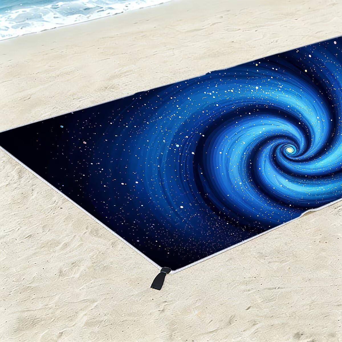 Telo Mare Microfibra, Telo Mare Grande 100x220cm 2 Pezzi, Asciugamano Palestra Donna Asciugatura Rapida, Antisabbia Asciugamano Microfibra, Leggero Asciugamani Palestra per Regalo (Vortice) -4328