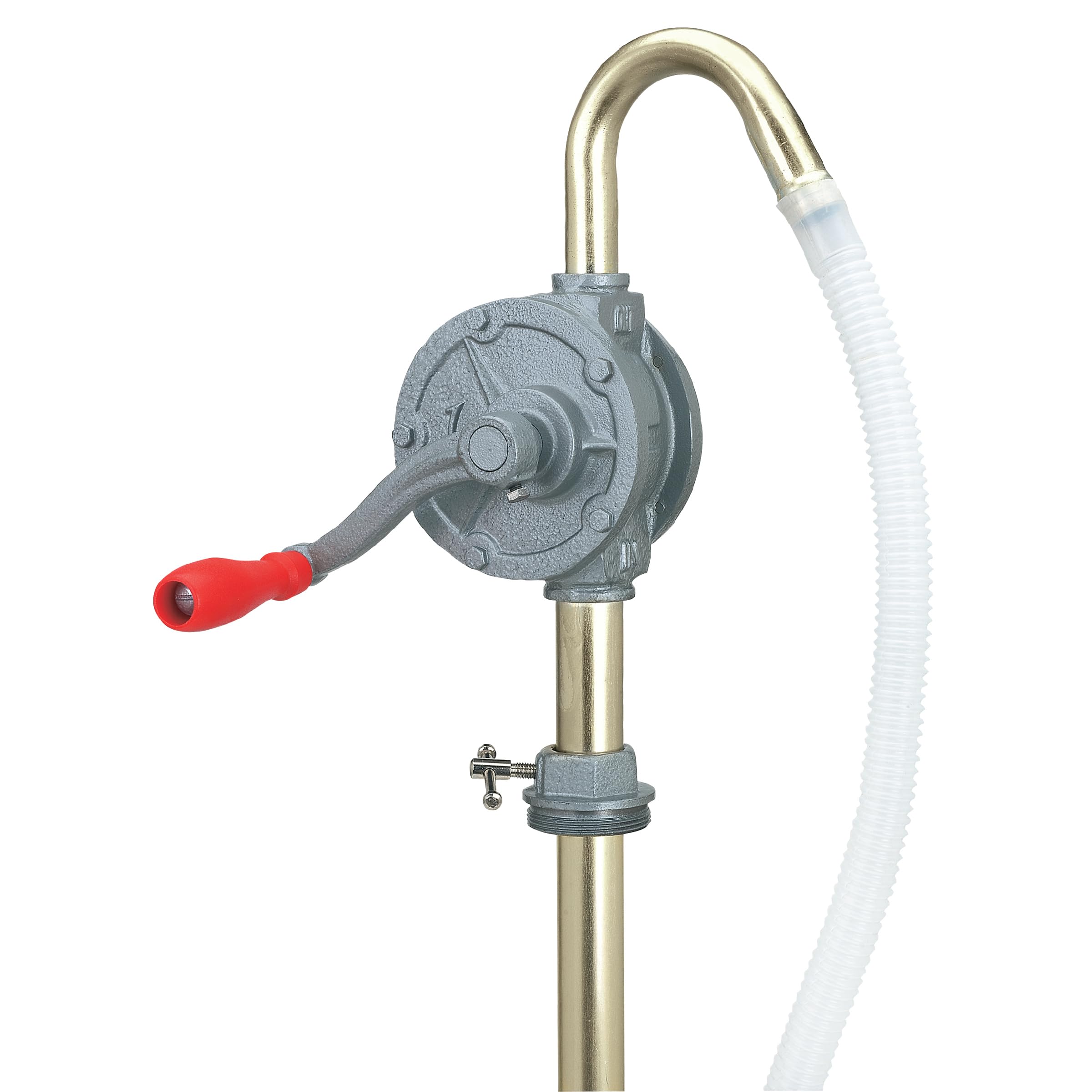 Lumax Gray LX-1318 Rotary Barrel Pump for transferring Non-Corrosive, Petroleum Based, Light to Medium Viscosity-Like, Motor, Heavy, Transmission Fluid, Heating Oils 14 x 6.1 x 5.9 inches