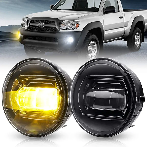 SUPAREE LED Fog Lights with Switchback Dual Color White/Yellow Fit for Tacoma 2005-2011/Tundra 2007-2013/Solara 2004-2006/Sequoia 2008-2015 Ideal for All-Weather Conditions,2 Pack