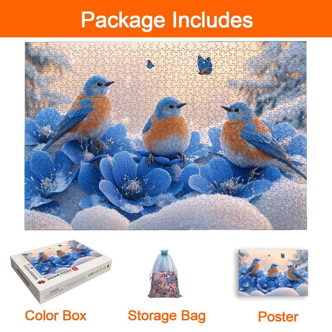 Puzzle Vogel, Puzzle 1000 Teile Erwachsene, Klassische Puzzles, Deko -8453