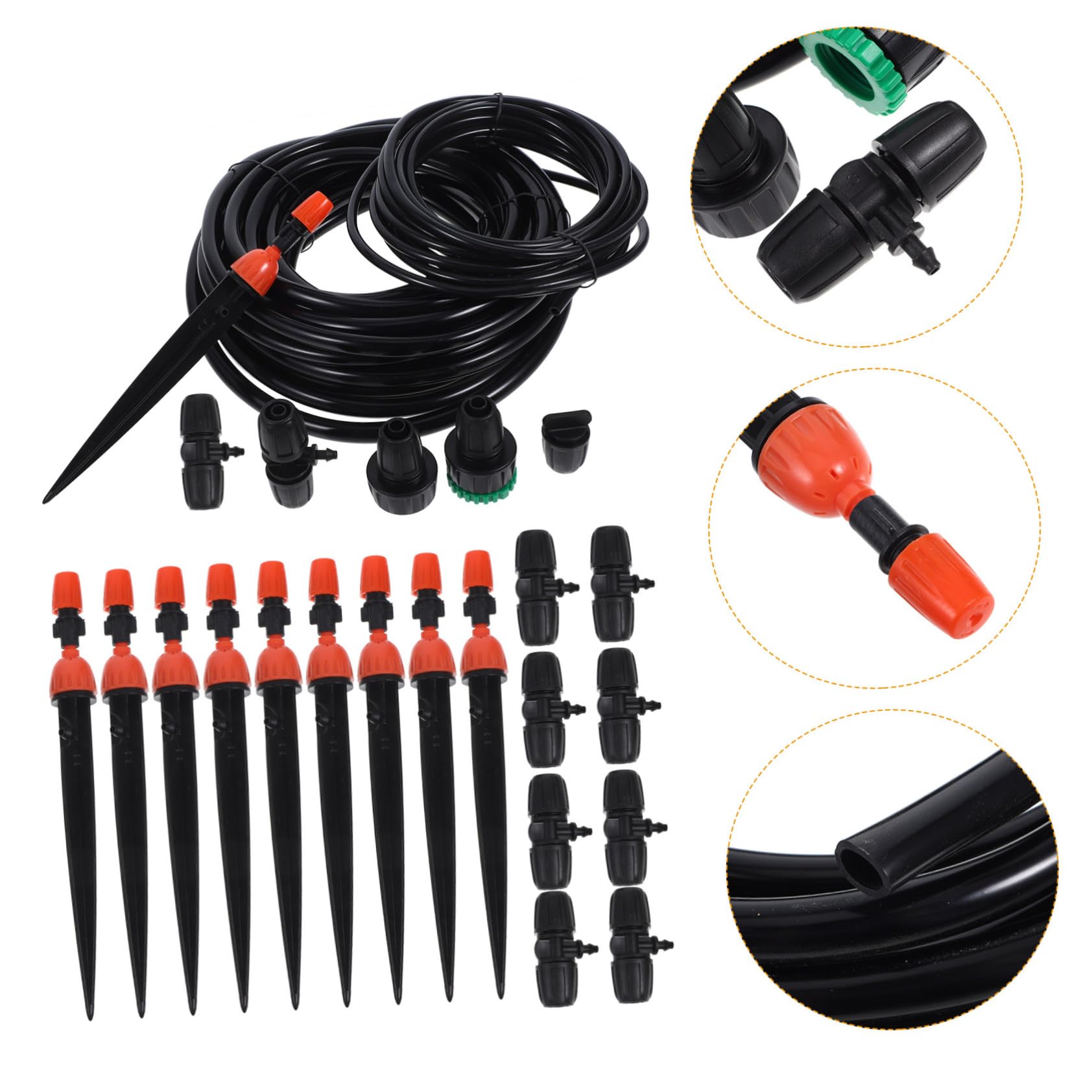 Gatuida Irrigatore da Giardino a Goccia Nebulizzazione Automatica per e Serra Kit di Irrigazione con Timer Gocciolatori e Nebulizzatori per Piante da Esterno e Patio