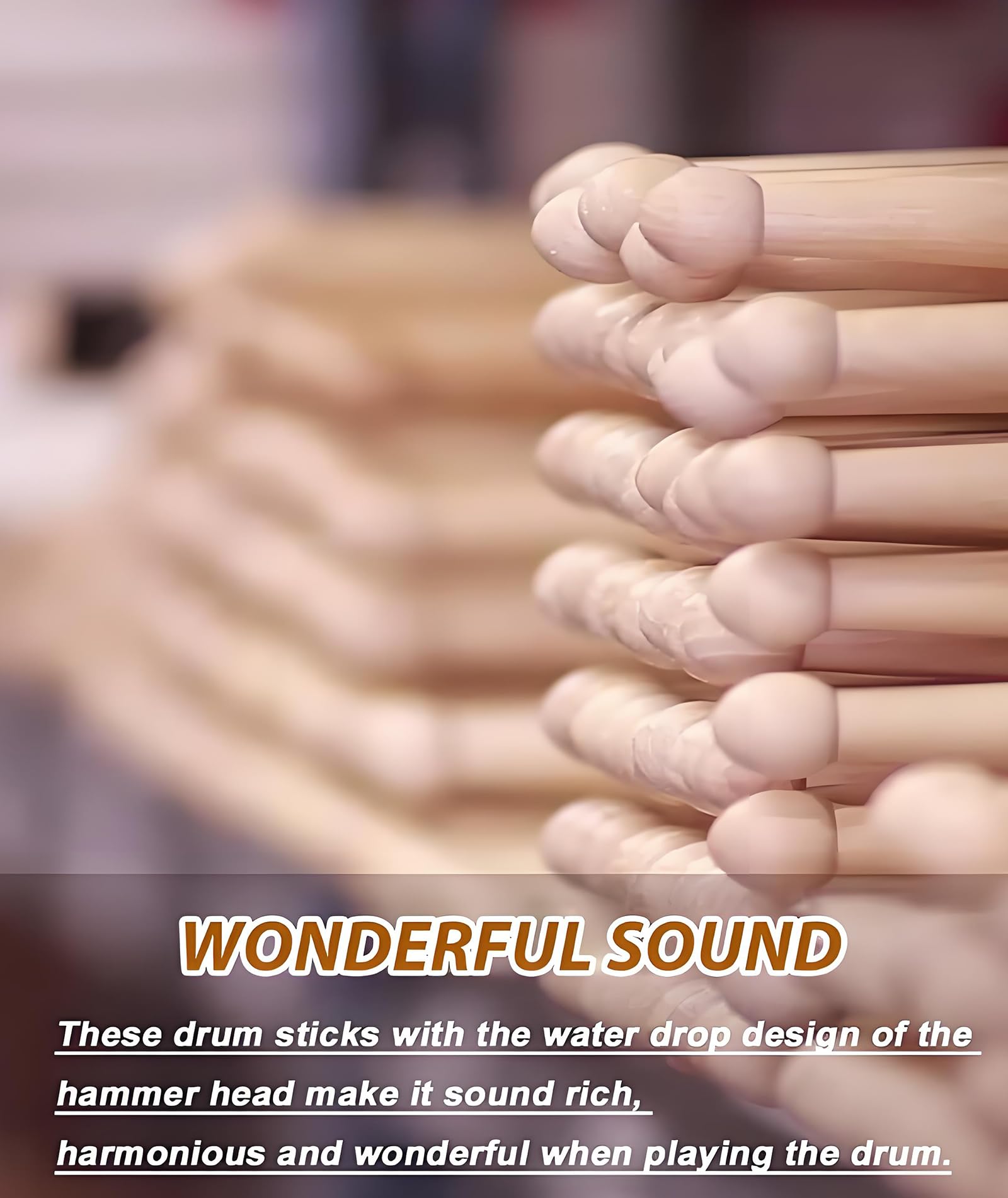 Drum Sticks,7A Drum Sticks,Drumstick,Enhanced Anti Slip Grip,Suitable For Performance and Durable Practice Rock,Suitable for Studio Recording and Live Performances - Image 5 thumbnail