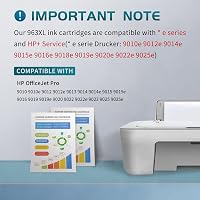 ZIPRINT 963 XL Tintapatron Multipack - Kompatibilis HP OfficeJet Pro 9010-9025 Nyomtatókkal, Nagy Kapacitású, 4 Szín (Fekete, Cián, Magenta, 2