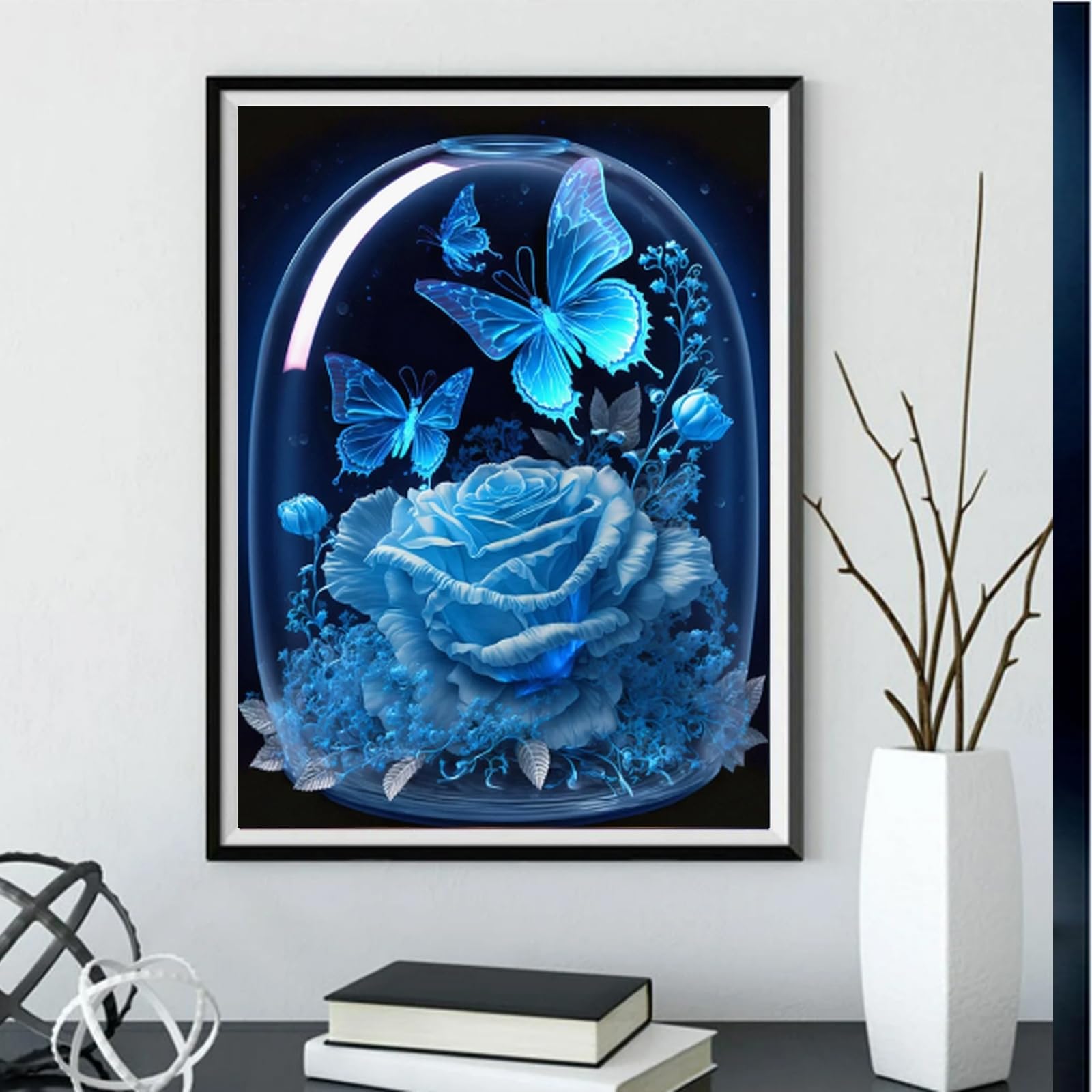 Kit Peinture Diamant 5D Stitch Papillon - Forage Complet Fleurs - Tableau Diamant Mosaïque Pour Débutants