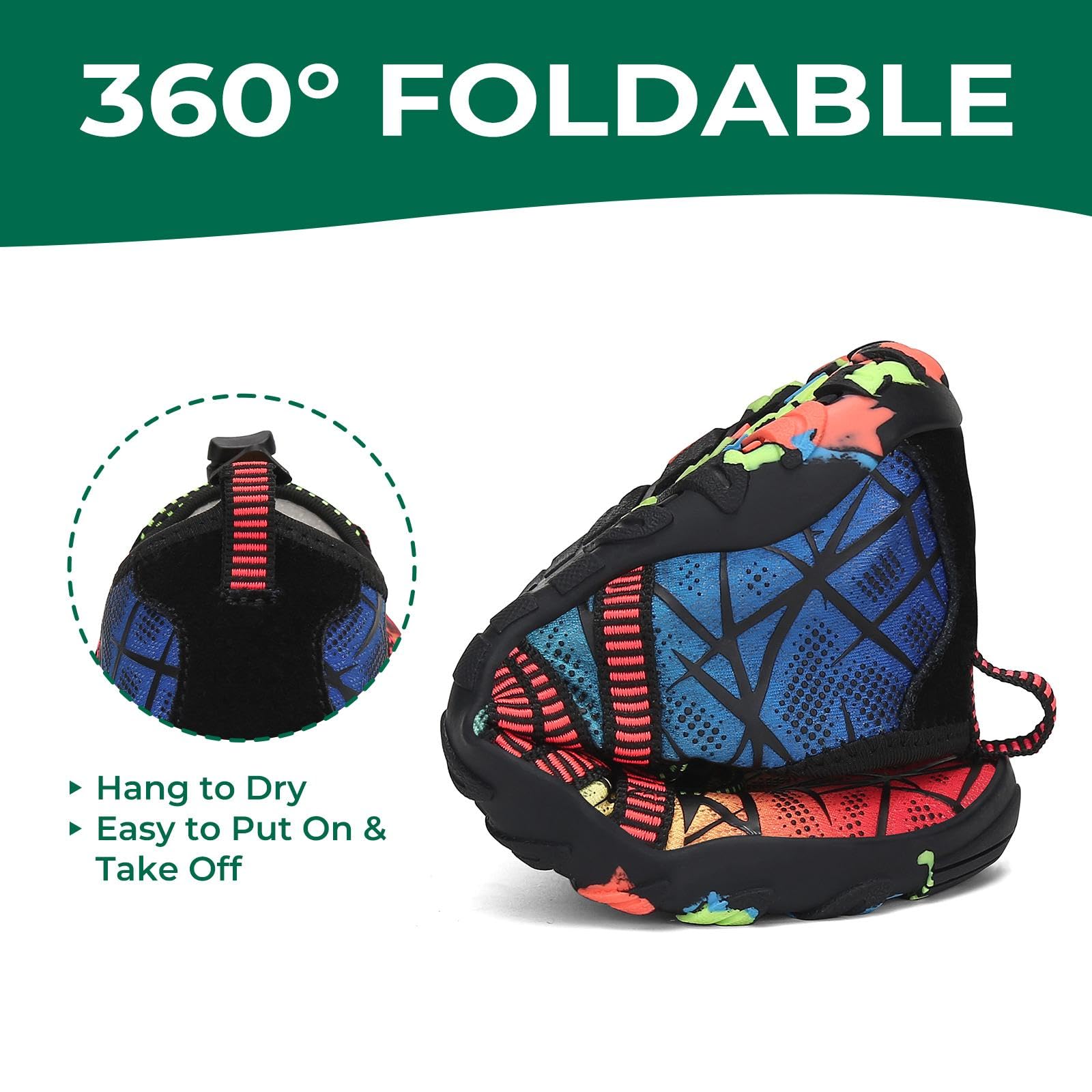 SAGUARO Escarpines Niño Niña Zapatillas de Agua Respirable Zapatos Agua Antideslizante Zapatillas Playa Escarpines Piscina Calzado para Natacion Surf Acuaticas,Gr 24-36 EU
