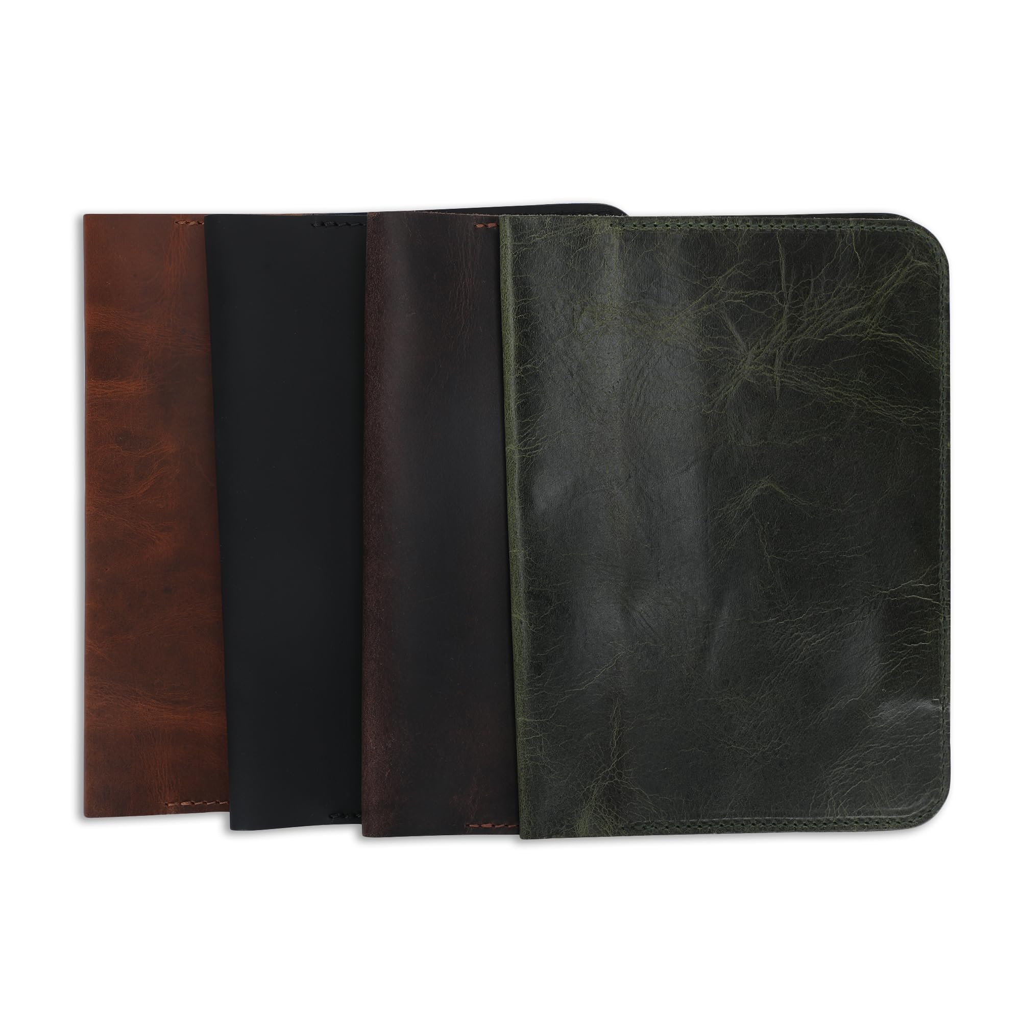 Funda de diario de cuero de 5.75 x 8.25 pulgadas, tamaño A5 mediana recargable, cuaderno de viaje encuadernado en cuero hecho a mano para escritores y viajeros, funda de cuero vintage,