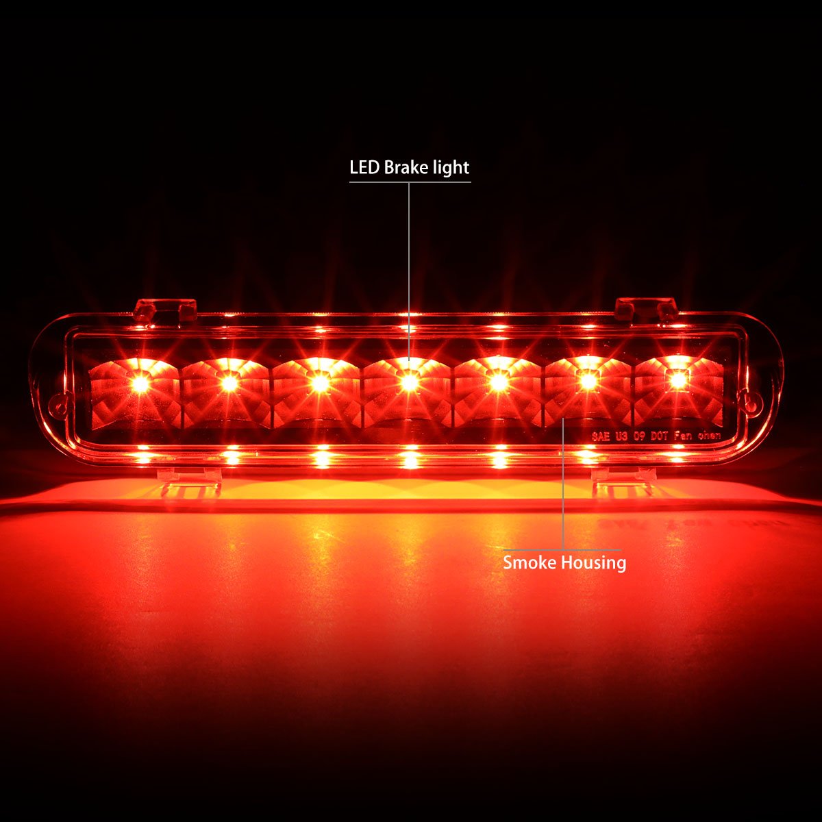 LED Third Brake Light (CHMSL) For 2006-2014 Honda Ridgeline - Smoked ...