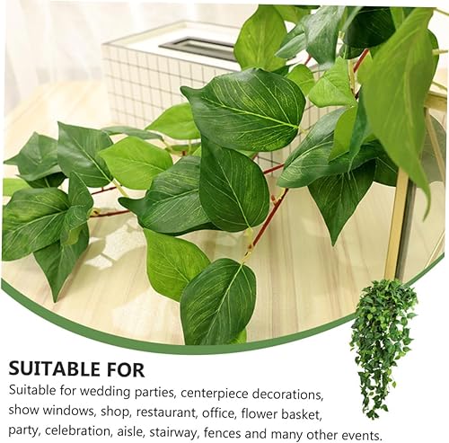 Miniatura 5 de Decoración de plantas de ratán de simulación para colgar en la pared, adorno de planta de boda
