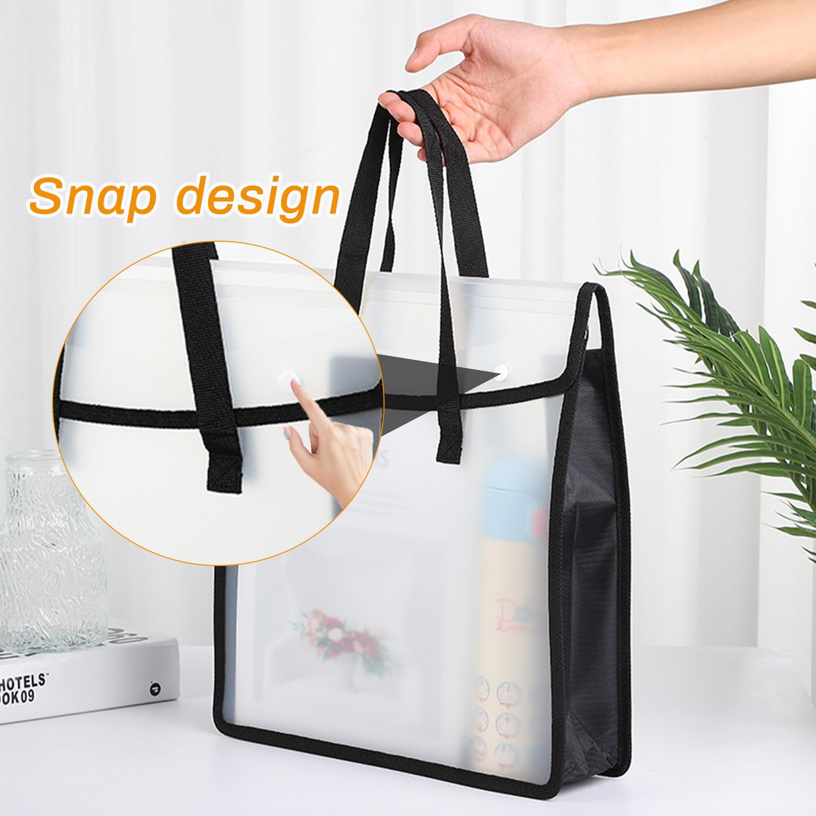 Amazon | 4個入手提げ袋33.3x8.7x35.8CM 大容量透明PPと防水