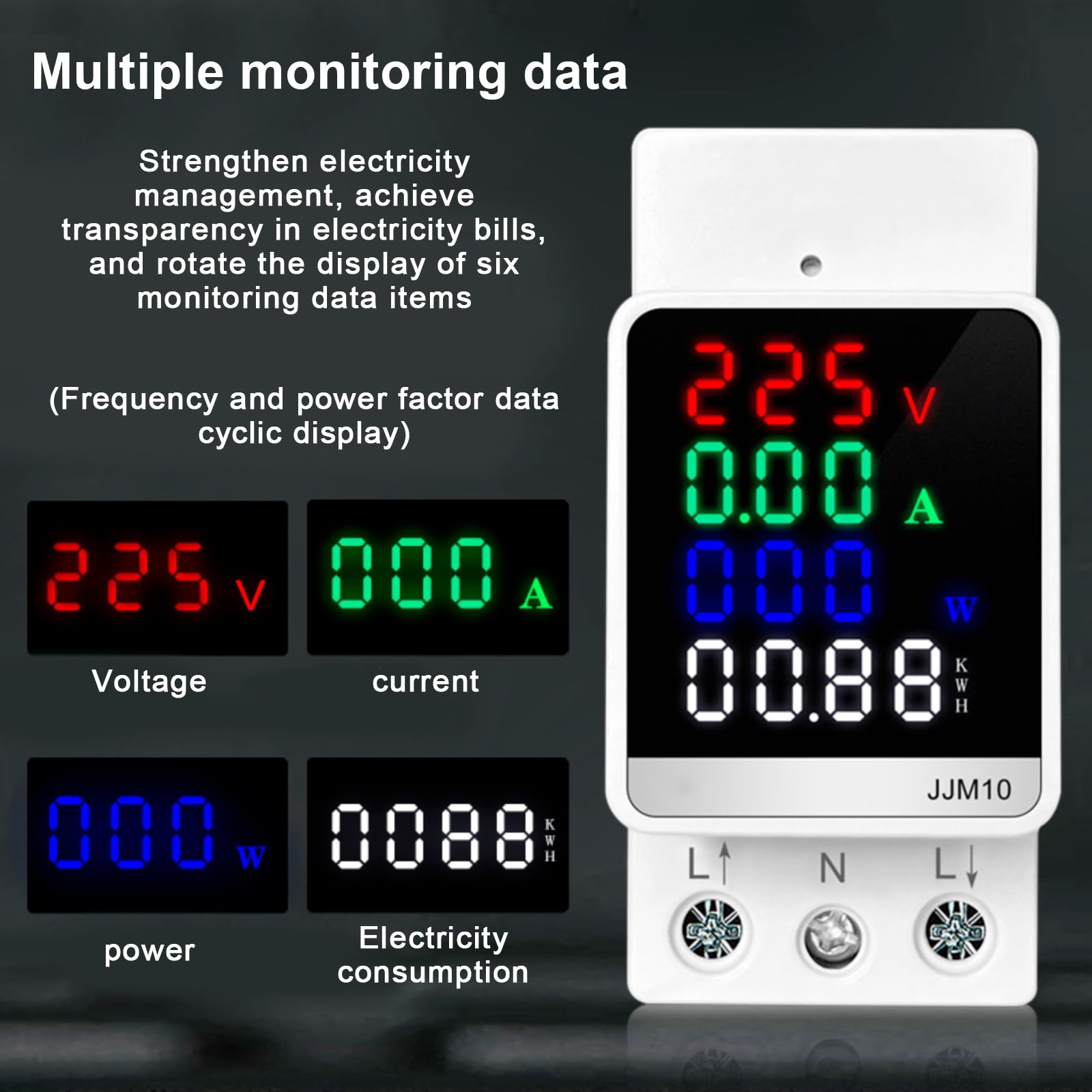 Contatore Di Energia Elettrica Trifase - EM524012 - IVY METERING - Su Guida DIN / RS-485