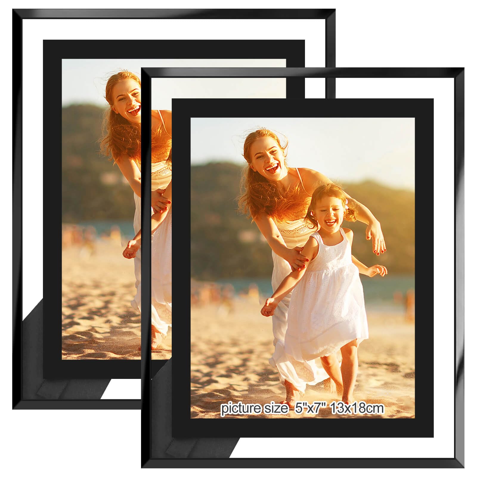 Photo 1 of HIKWADERY 5x7 Picture Frames - Set of 2, Black