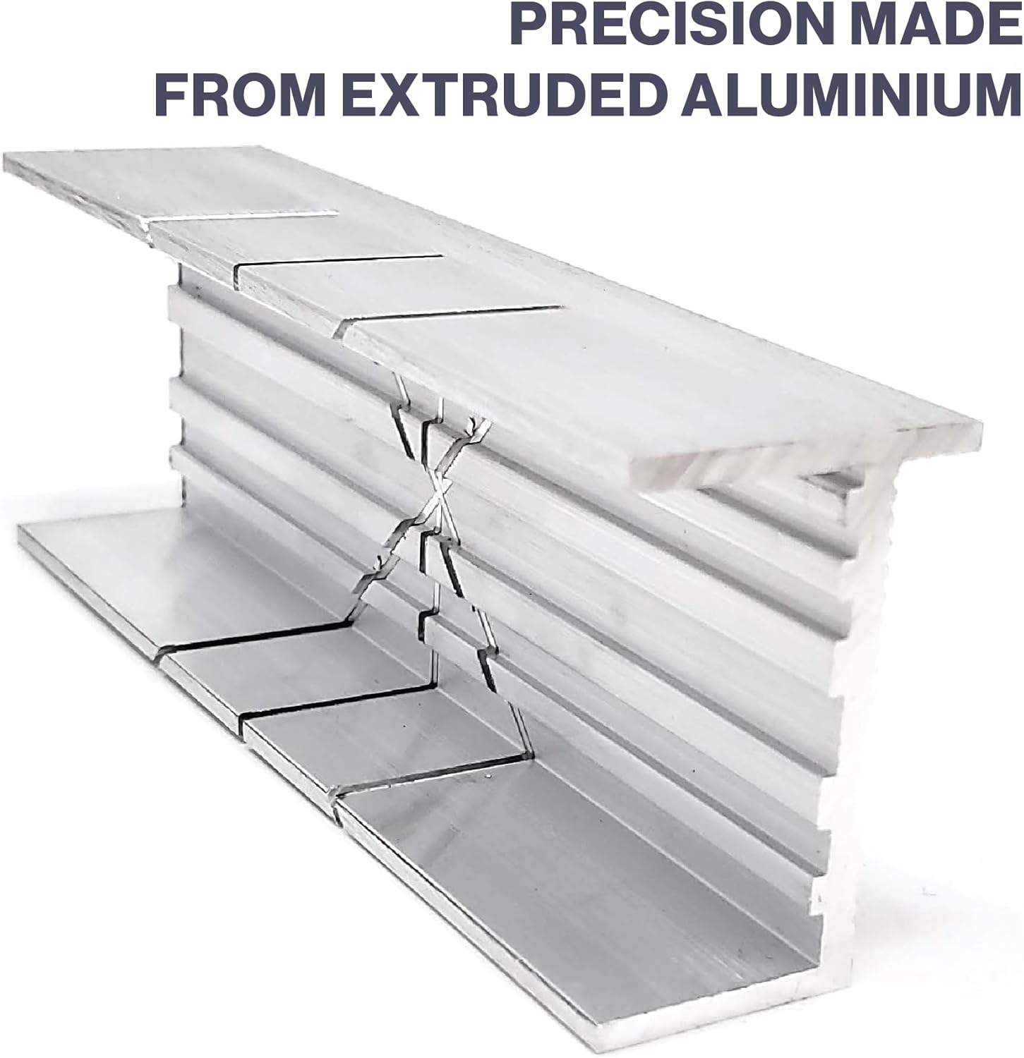 Excel Blades Metal Mitre Box - Small 6-Inch Aluminum and Steel Tool for Wood, Plastic, and Soft Metals, 2 Cutting Angles