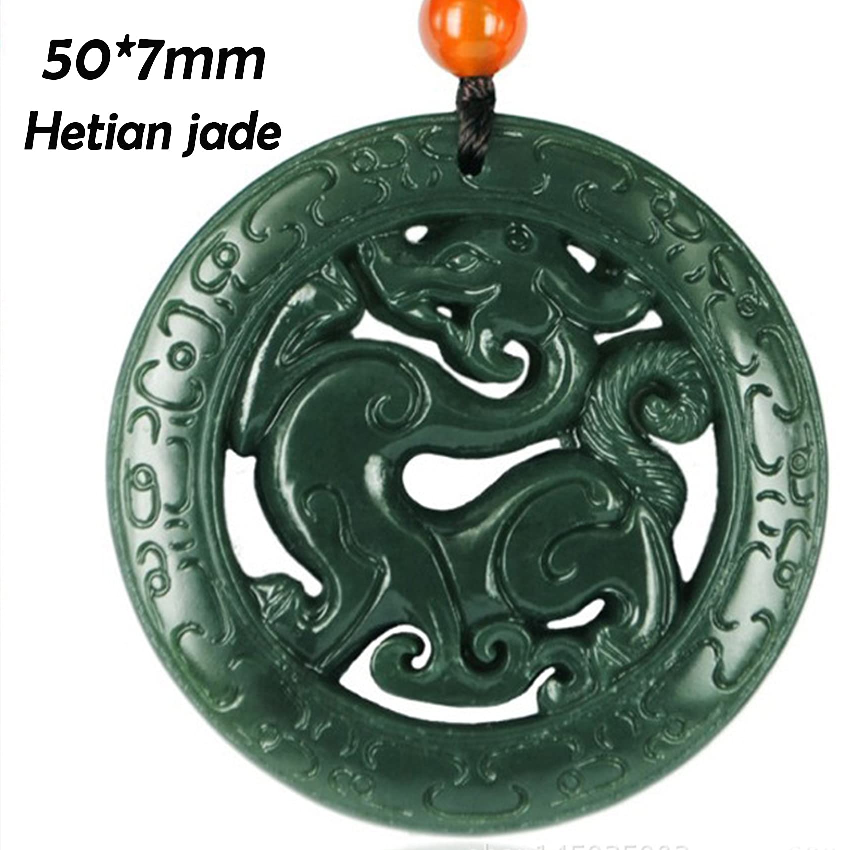 Naszyjnik z kamienia jadeitowego, amulet Feng Shui, chiński naszyjnik ze smokiem, prawdziwy certyfikowany jadeit klasy A, wisiorek z jadeitu Hetian, talizman dobrobytu, pieniądze, szczęście, unisex, z