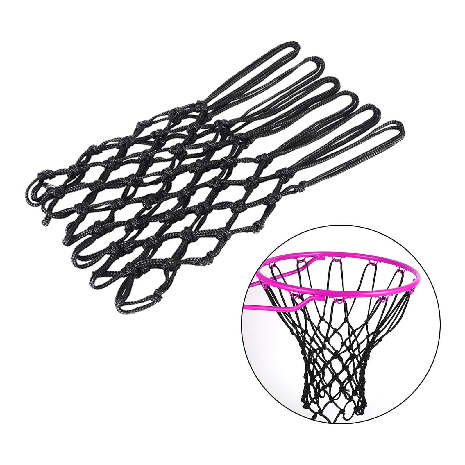 Filet de Basket-Ball, Filet en Polyester, Bords de Filet de Cerceau de Basket-Ball de Remplacement Professionnel pour L'école D'entraînement