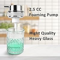 Vista 3 de Bathroom Glass Soap Dispenser with Durable Rust-Proof Plastic Foam Pump Hand Lotion Dispenser Antislip Shampoo Kitchen 10oz