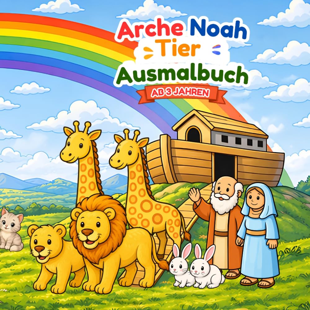 Arche Noah – Tier-Malbuch für Kinder: Ein christliches Ausmalbuch für kleine Kinderhände