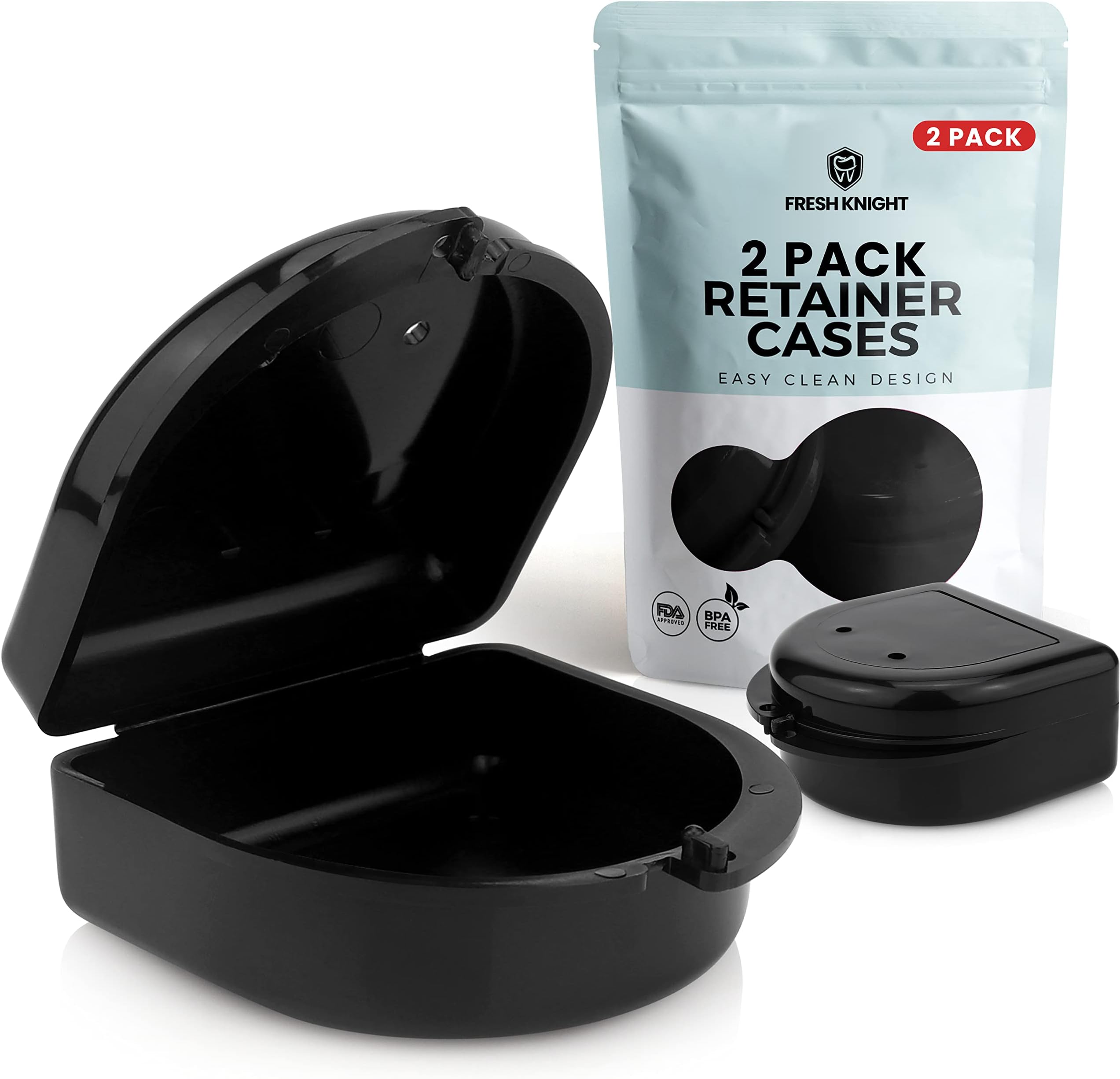 2 Pack Retainer Case, Perfect Retainer Holder with Vent