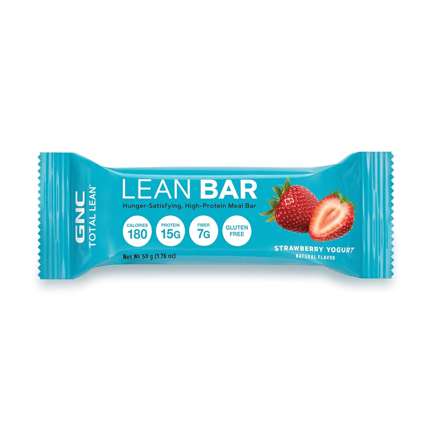 GNC Total Lean Bar |Hunger-Satisfying, High-Protein Meal Bar| Twin Pack | Strawberry Yogurt | 5 Bars per Box