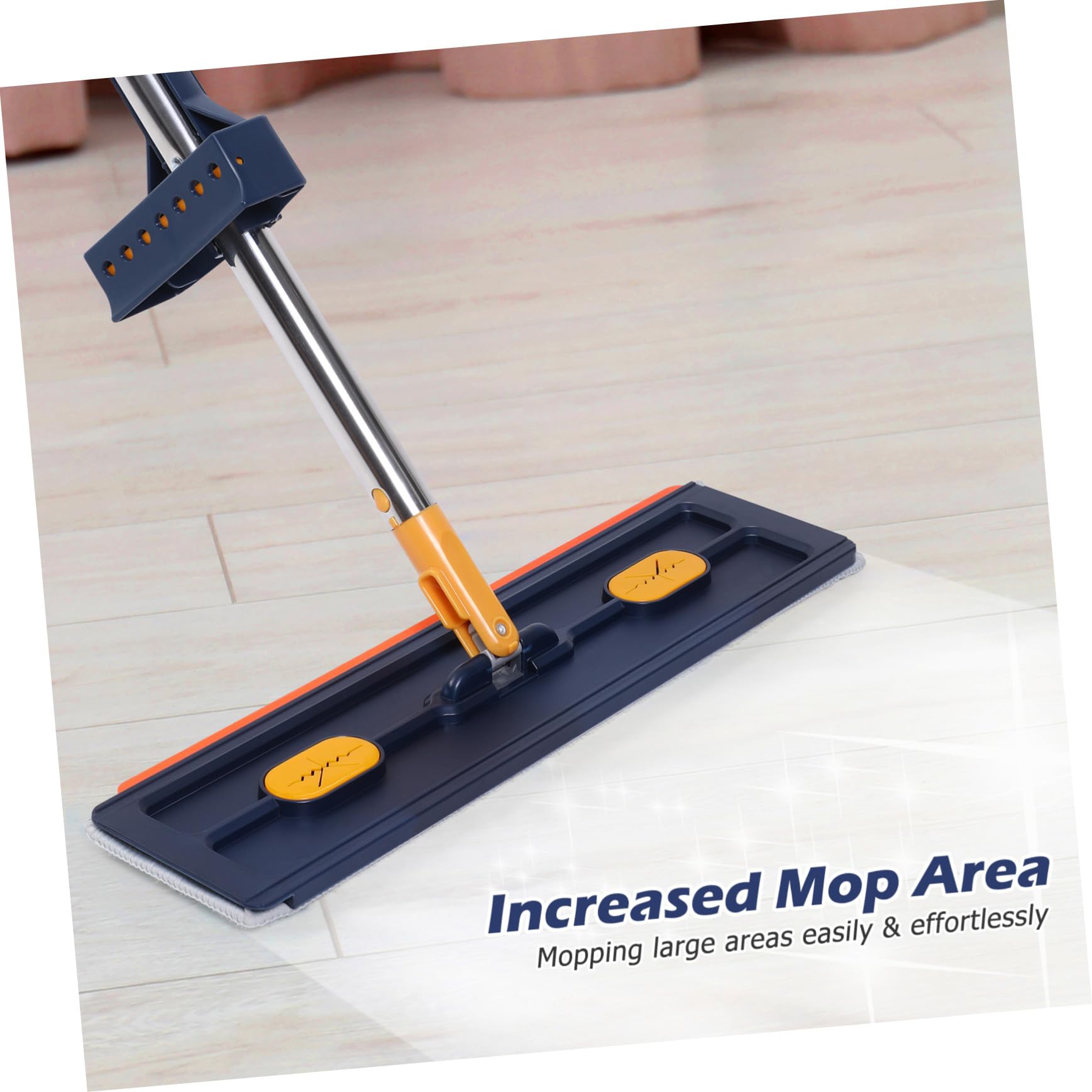 Healeved Trapeador Plano Grande de Microfibra Sistema sin Lavado y Rápida Deshidratación para Limpieza y Accesorios de Limpieza para Suelos