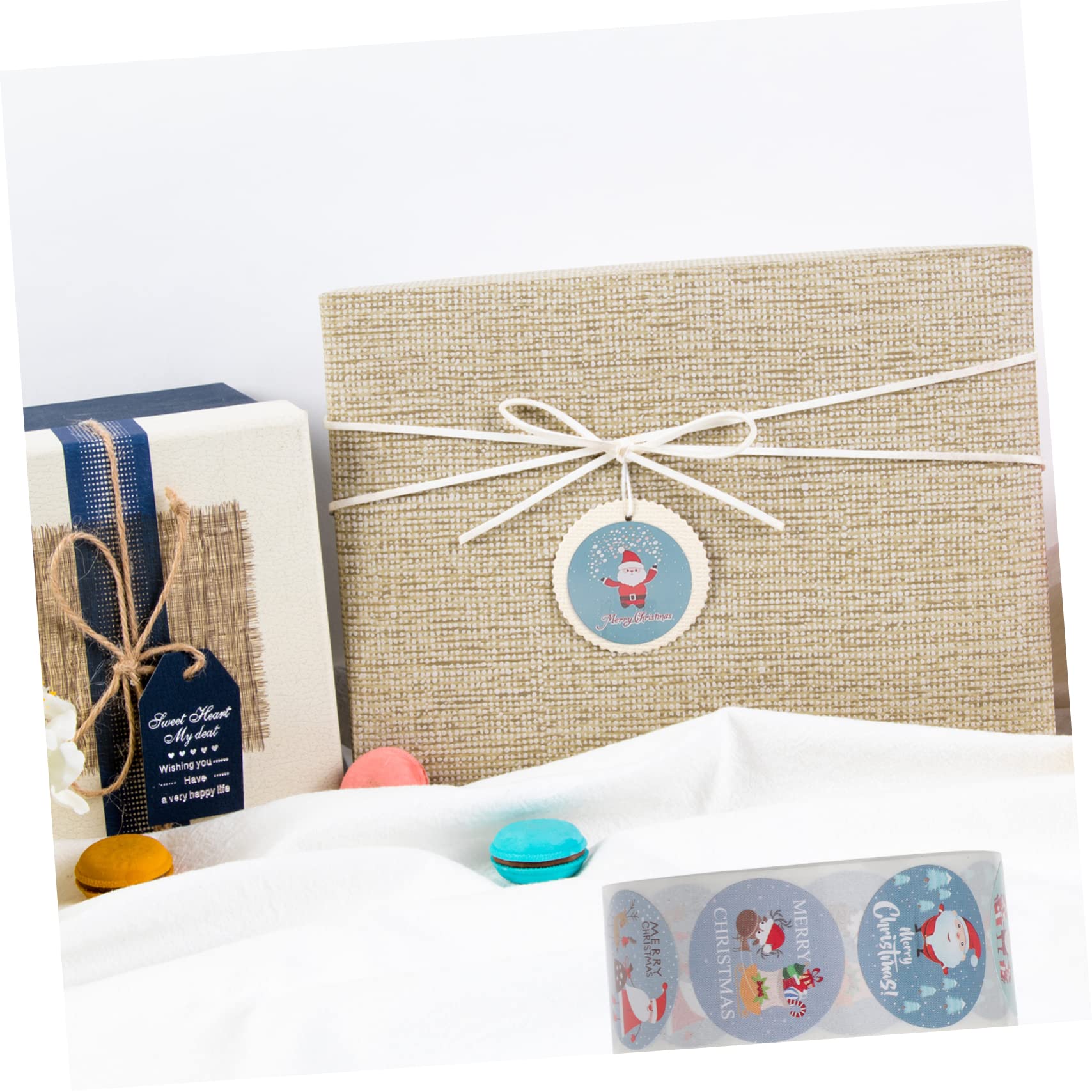 STOBOK 3 Set Di Decorazioni Natalizie Gnomi Adesivi in ​​lamina Di Buon Natale Biglietti Di Auguri Buste Etichette Di Sigillo 2 * 3