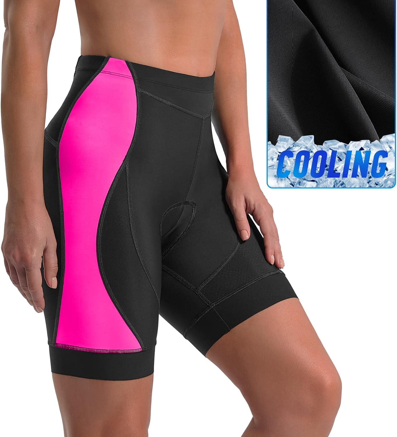 Ewedoos Padded Bike Shorts Women 4D Padding Cycling Shorts with Pocket Road Mountain Ride Womens Biking Bicycle Biker Shorts - Image 4