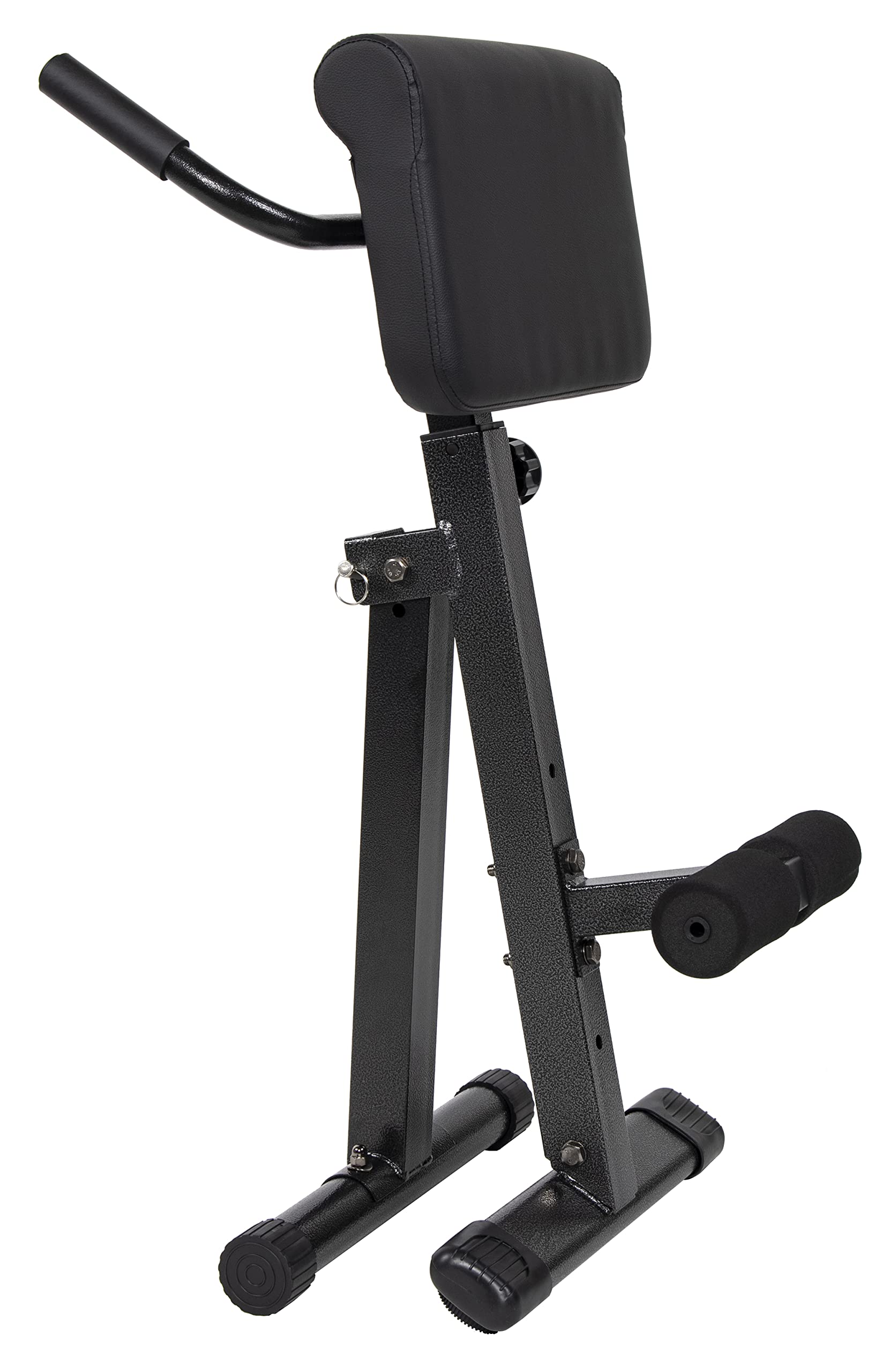Signature Fitness Roman Chair AB Back - Banco de hiperextensión con asa, ajustable, capacidad de 300 libras, color negro