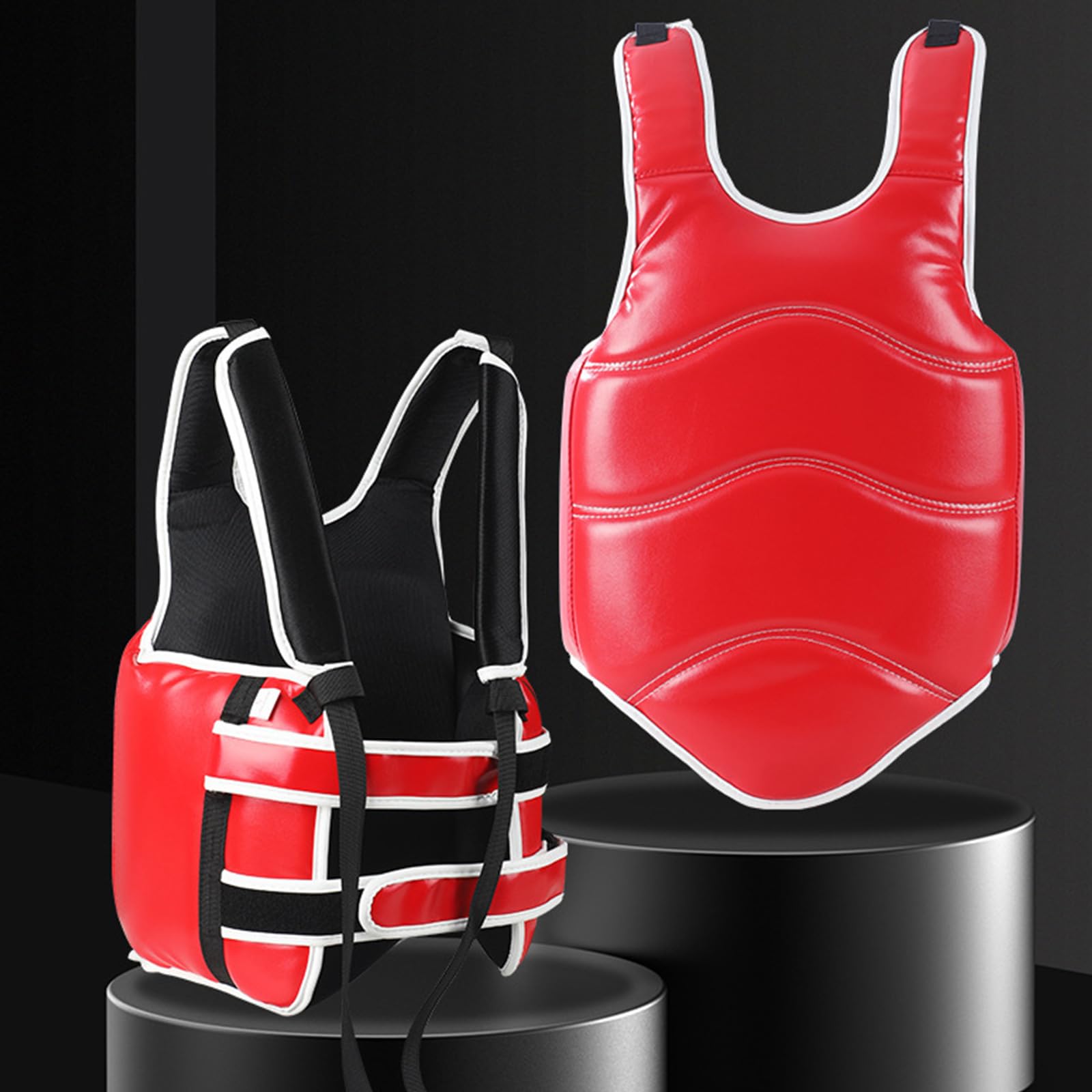 Juego completo de equipo deportivo de combate acolchado de espuma de poliuretano con protector de pecho, espinilleras para boxeo, kickboxing, equipo de lucha fino