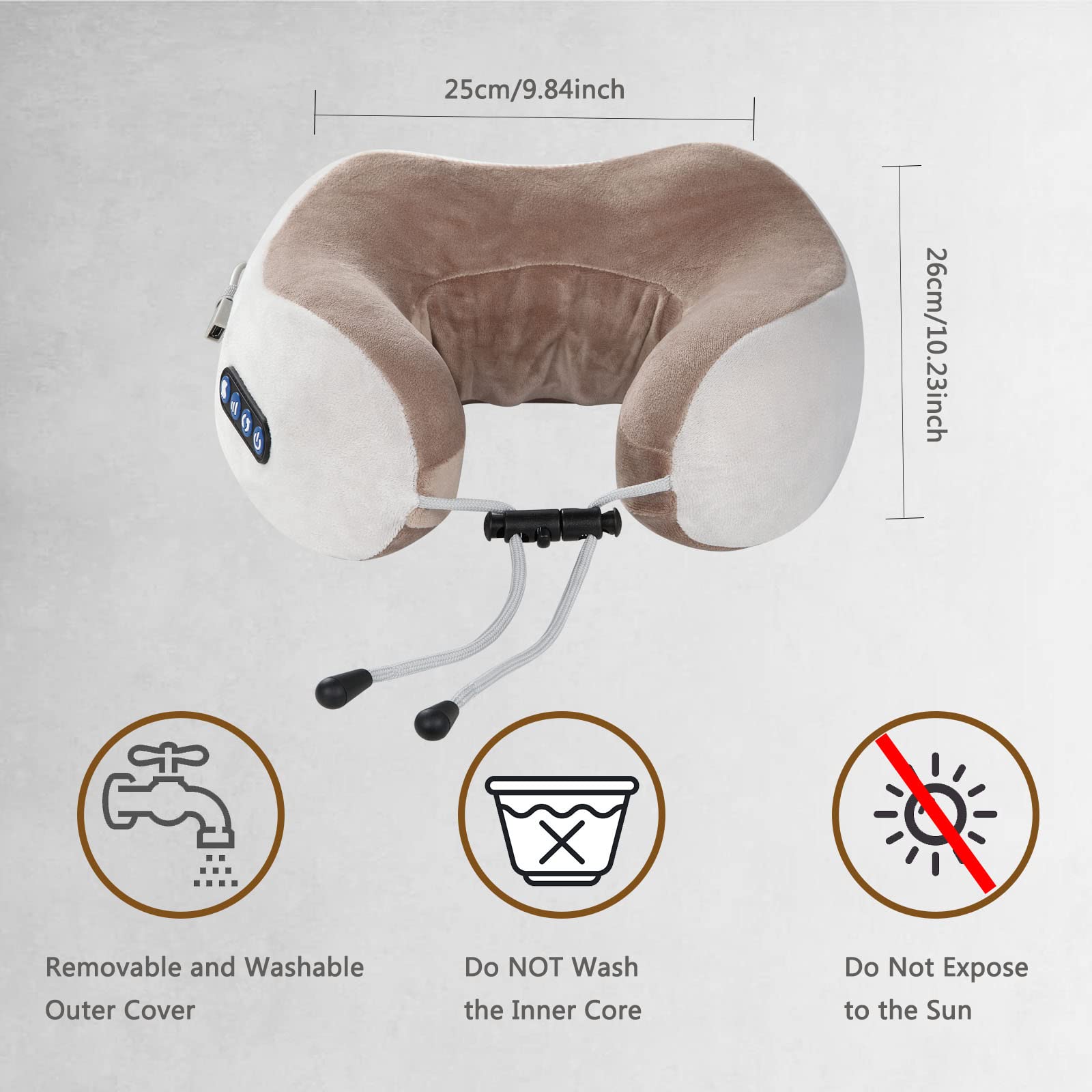 Masseur Cervical et Cou, Appareil Massage de Cervicales, Masseur Électrique Oreiller de Nuque sans fil Massant à Shiatsu, Coussin de Massage Électrique pour les Cervicales Douloureuses