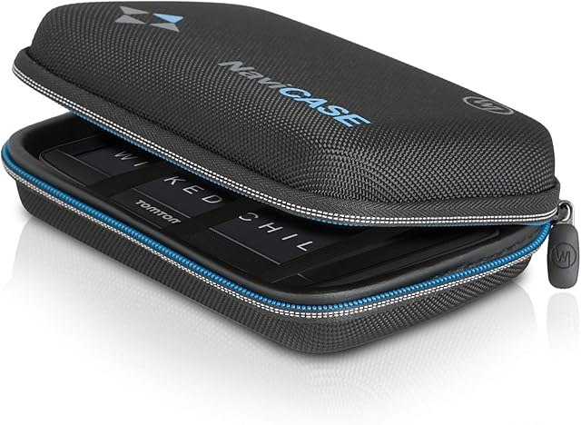 Wicked Chili Etui pour Appareil de Navigation Compatible avec Garmin Drive et Compatible avec Tomtom - Etui pour Navis 4.3-5 Pouces (Taille Max : 15 x 10 x 4.5 cm) Noir