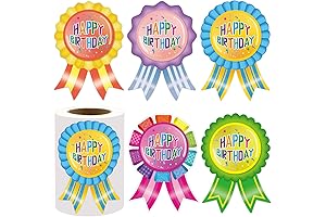 Cute Kids' Birthday Badge Stickers