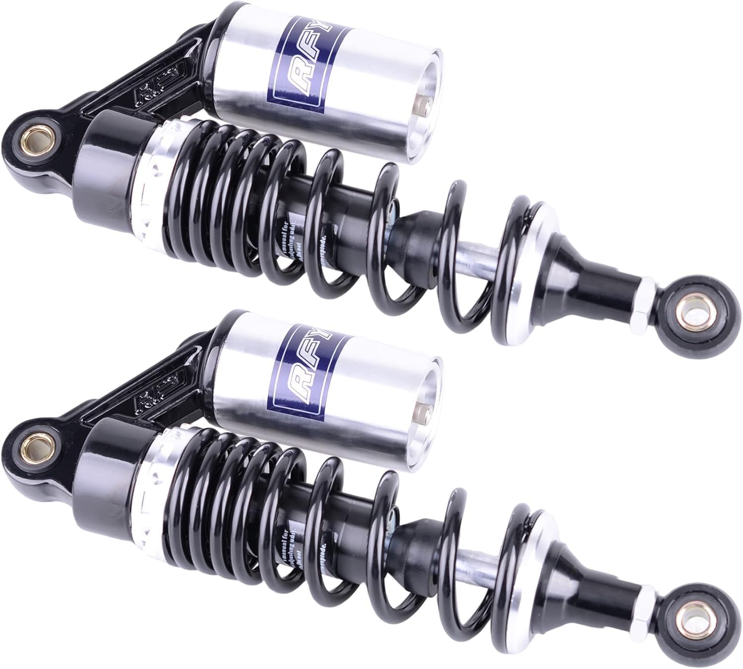 280mm 11 inch 7mm Spring Universal Motorbike Air Shock Absorber Rear Suspension ATV Quad Scooter Dirt Bike For CBR600 CBR400 CB500 EXC XCF Black Silver