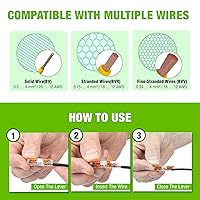 Vista 4 de WAGO 221-2401 48 piezas de conectores de cable de empalme compacto en línea Incluye 48 piezas 221-2401 (2 conductores) Conectores de cable WAGO