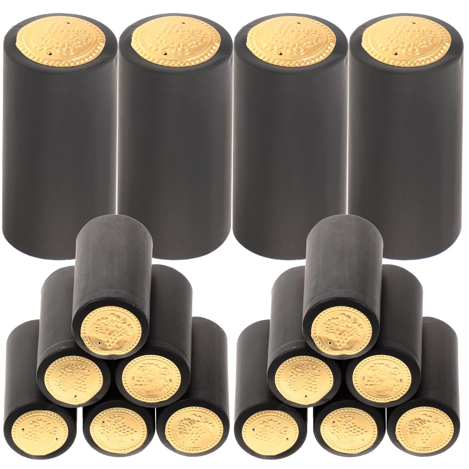 Fundas termorretráctiles de PVC negro para precintar botellas de vino en bodegas
