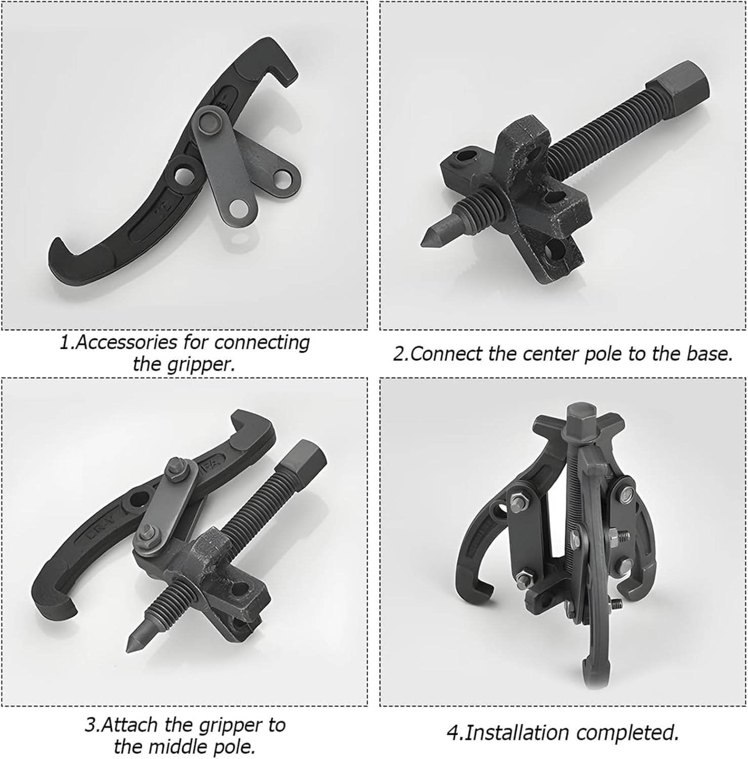 Wheel Bearing Puller, 3-Jaw Gear Extractor Tool, Carbon Steel Bearing Splitter, Heavy Duty Removal Tool for Auto Repair, Garage, Workshop