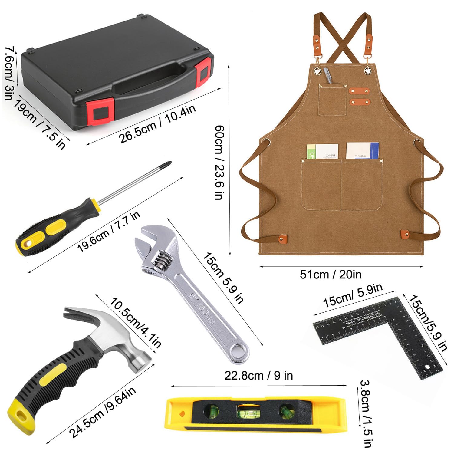 Kinder Werkzeug Set, Kinderwerkzeug mit Echte Handwerkzeuge, Anfänger Lernen Bauwerkzeug Spielzeug Hammer mit Werkzeugkoffer für Zuhause DIY Bau und Holzbearbeitung, Geschenk für Junge Mädchen