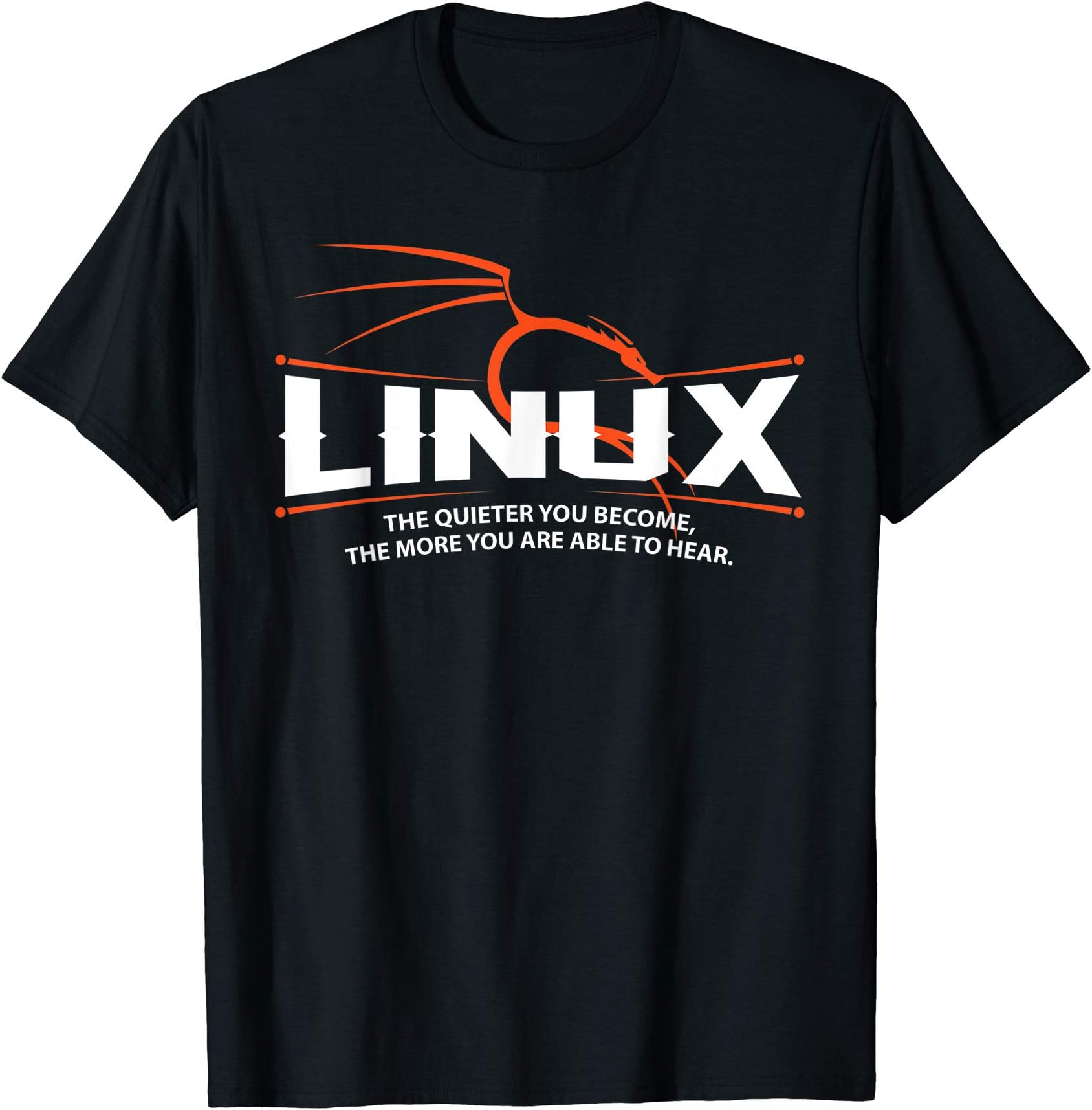 Linux InspirationBacktrack Kali Linux Dragon and Tagline T-ShirtOEKO-TEX STANDARD 100