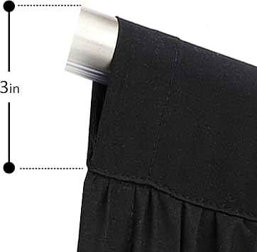 Homechoice Decor Boho Thermal Insulated Blackout Window Curtains Black