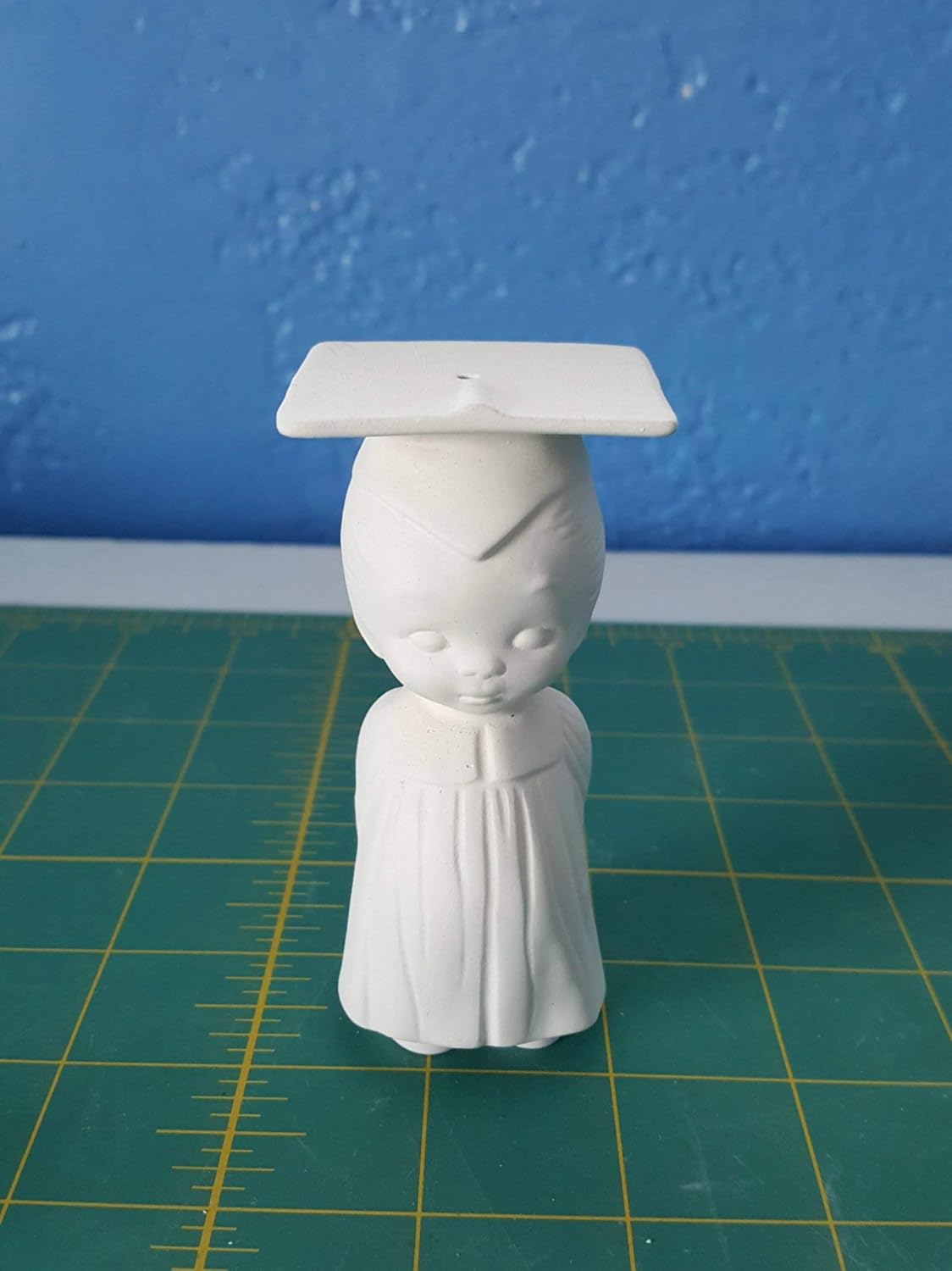 Graduation Figurine unpainted ceramic bisque ready to be