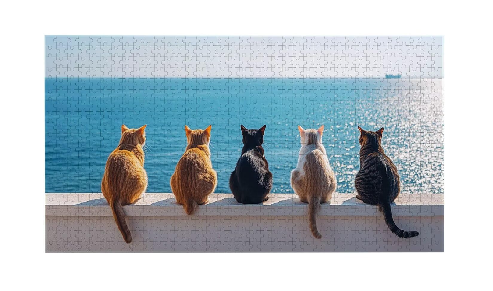 Puzzle de Madera para Adultos 1312 Piezas - El océano de los Gatos, Obra de Arte de Juego de Rompecabezas para Adultos, Puzzle de Impresión de Alta Definición, Pasatiempo Creativo Regalo b-657