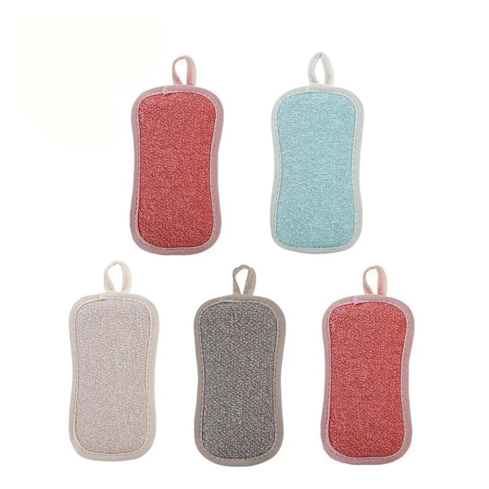5 stücke Doppel Seite Geschirr Schwamm Dish Waschen Pinsel Pan Topf Sauberen Tuch Wiederverwendbare Küche Scheuer Pad Hause Reinigung Werkzeug(Mixcolor)