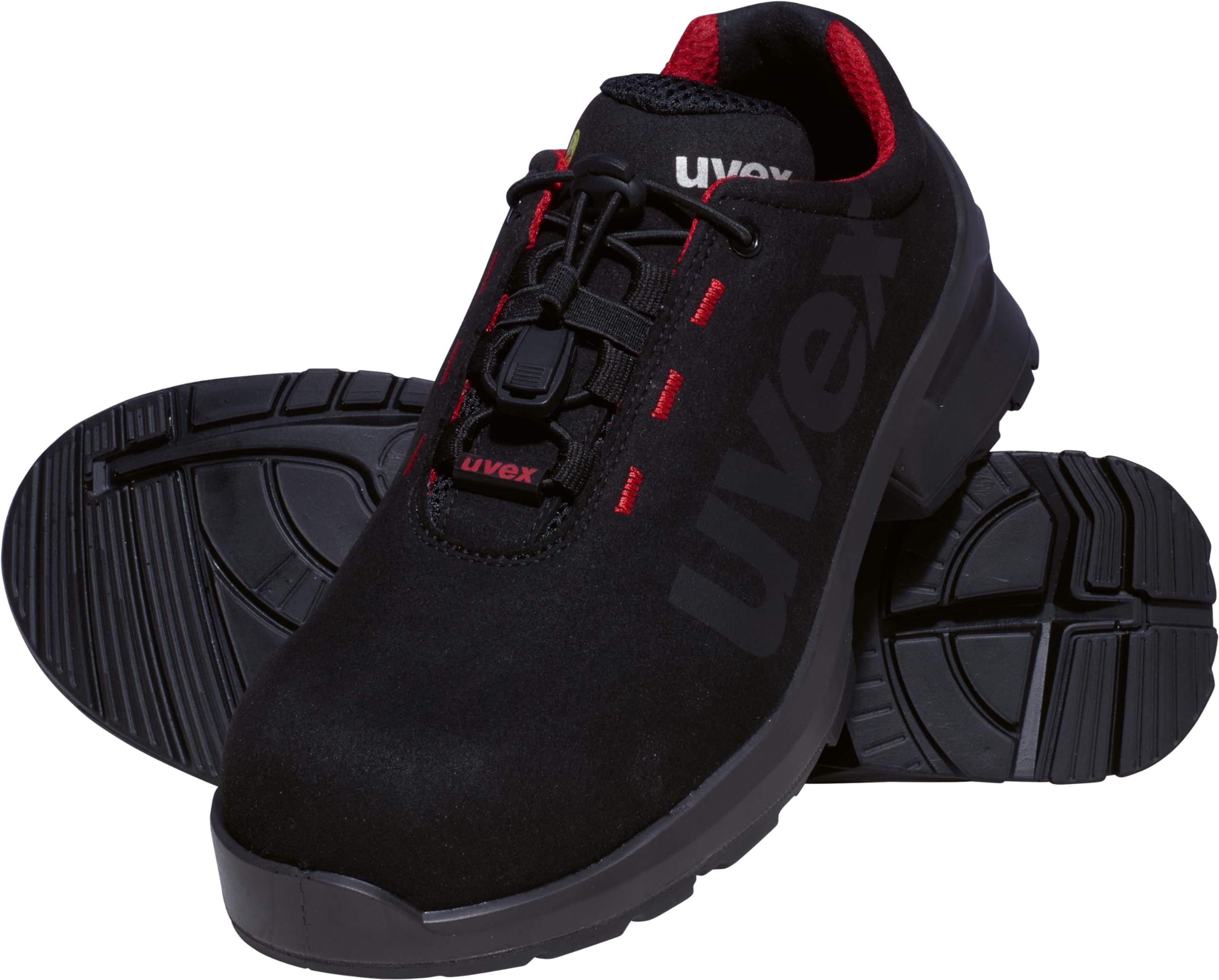 Uvex 1 Duo low shoe S2 - safety shoe for light areas - sporty, light & flexible - black, red - size 46