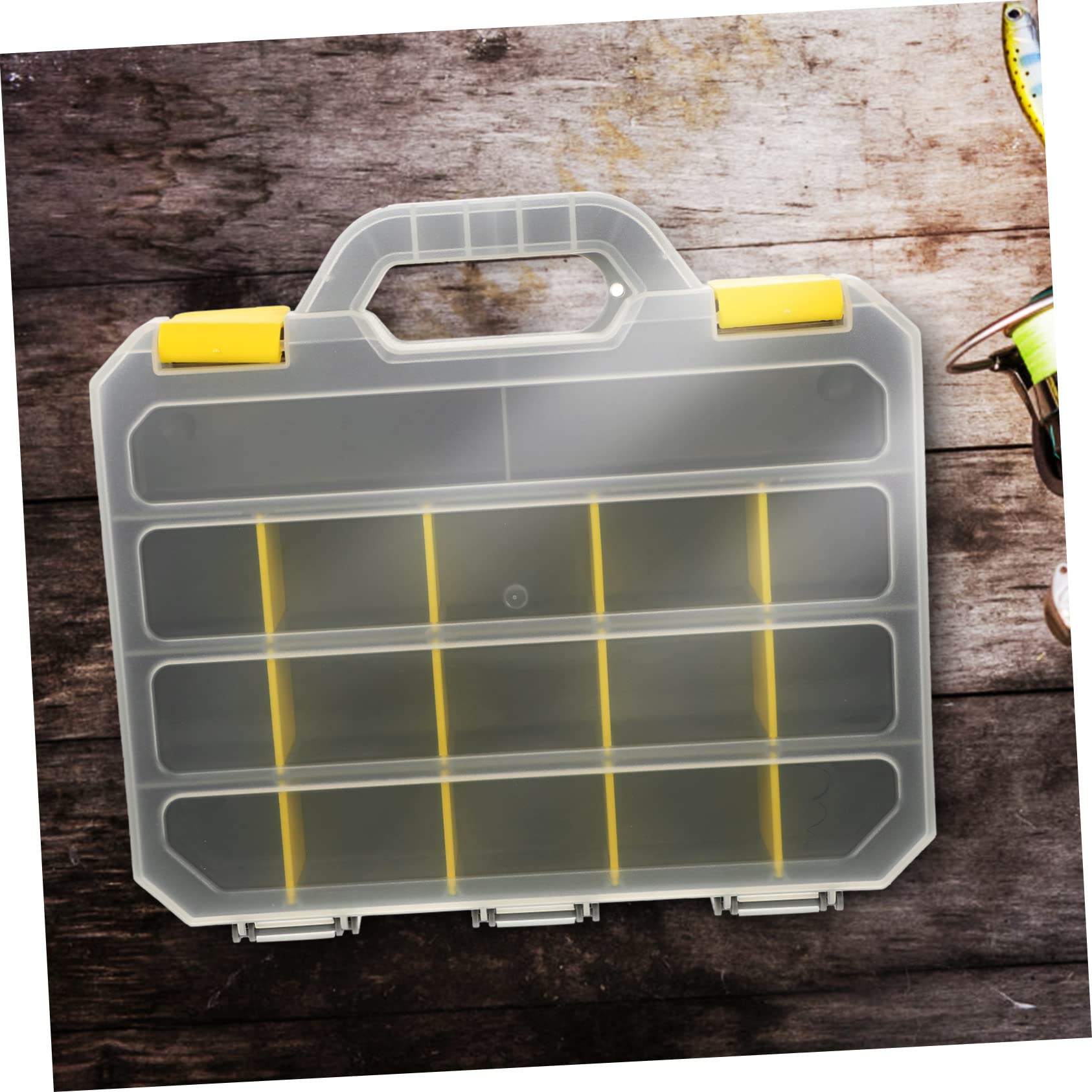SHINEOFI Scatola Portautensili Portatile Divisori Rimovibili Grande Capacità in Pp Finitura Liscia per Organizzazione Viti e Piccoli Accessori