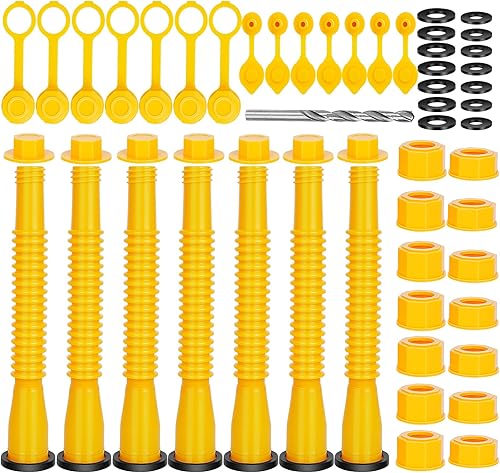 Godboy Boquilla de repuesto de boquilla de gasolina, boquilla de lata de gas (kit de 10 amarillos), boquilla de vertido flexible adecuada para la