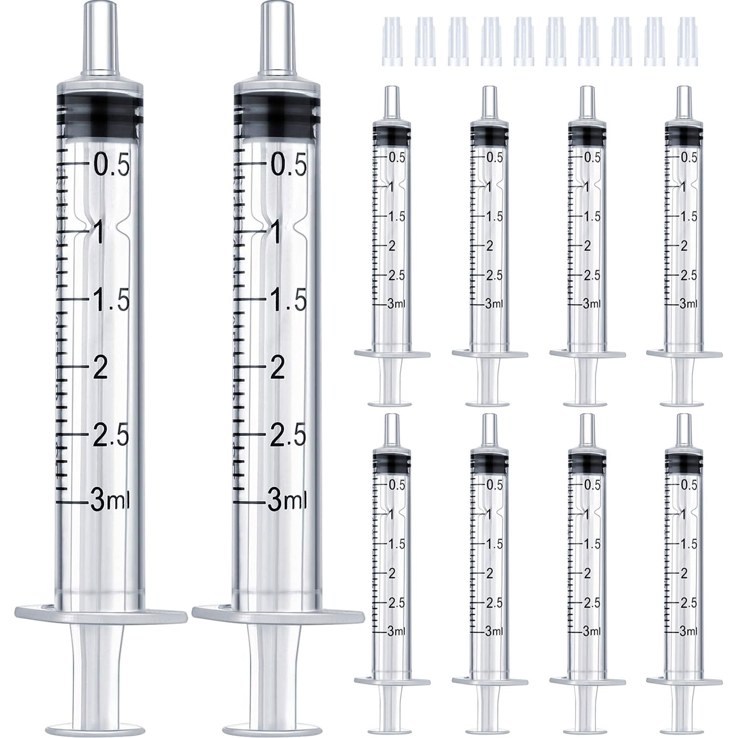 10 sztuk 3 ml strzykawki do płynu, strzykawka bez igły, sterylne pakowane pojedynczo